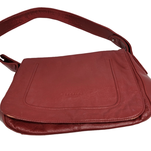 KENNETH COLE REACTION | Genuine Leather Red Shoulder Bag Purse - Picture 6 of 10